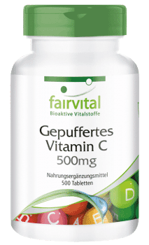 Gepuffertes Vitamin C 500mg 500 TablettenGroßpackungVEGANfairvital 